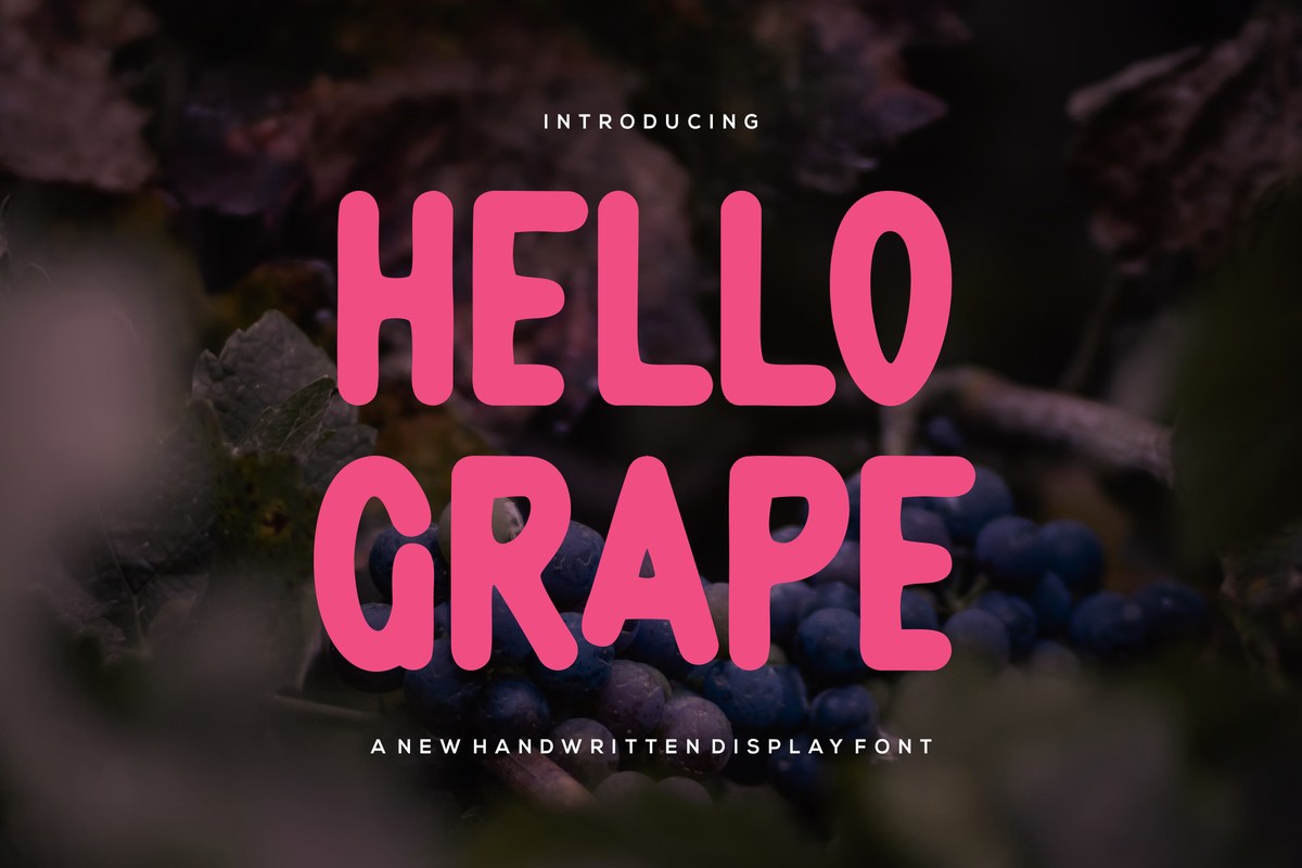 Пример шрифта Hello Grape Regular