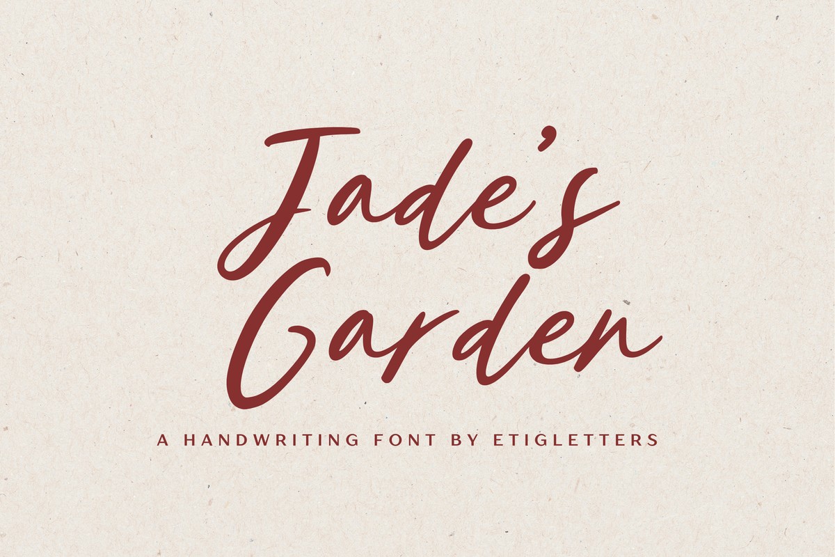 Пример шрифта Jade’s Garden Regular