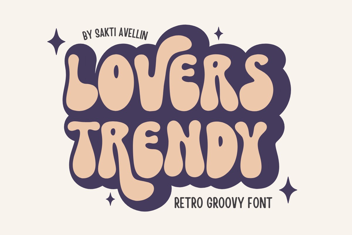 Пример шрифта Lovers Trendy Regular