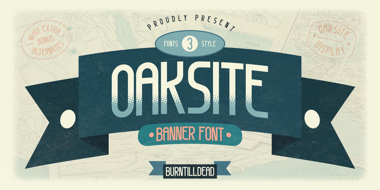 Пример шрифта Oaksite Regular