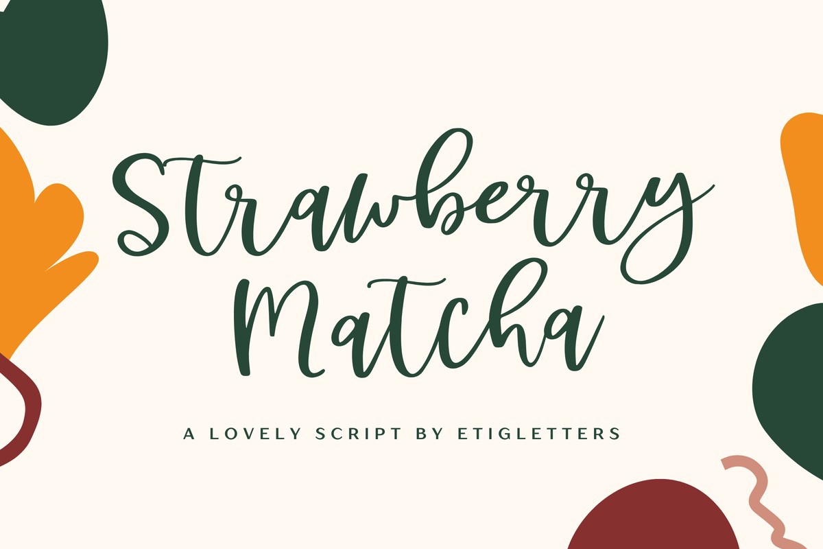 Пример шрифта Strawberry Matcha Regular