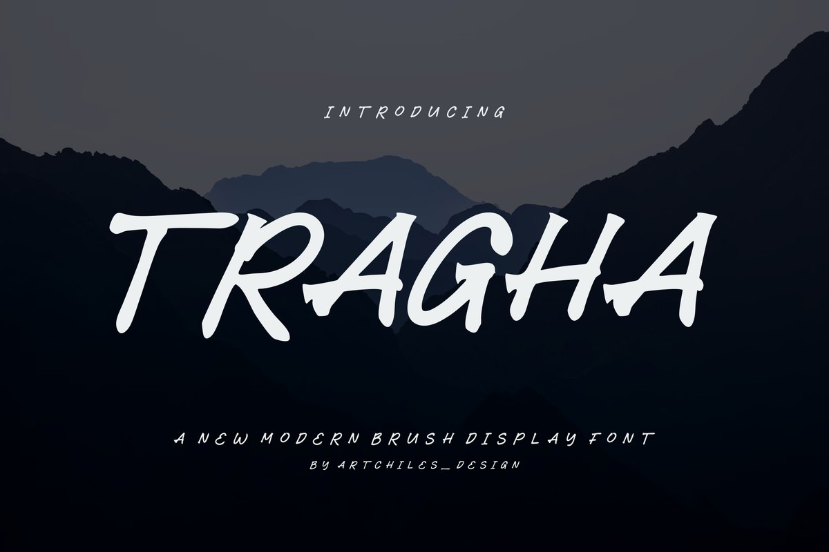 Пример шрифта The Tragha Regular
