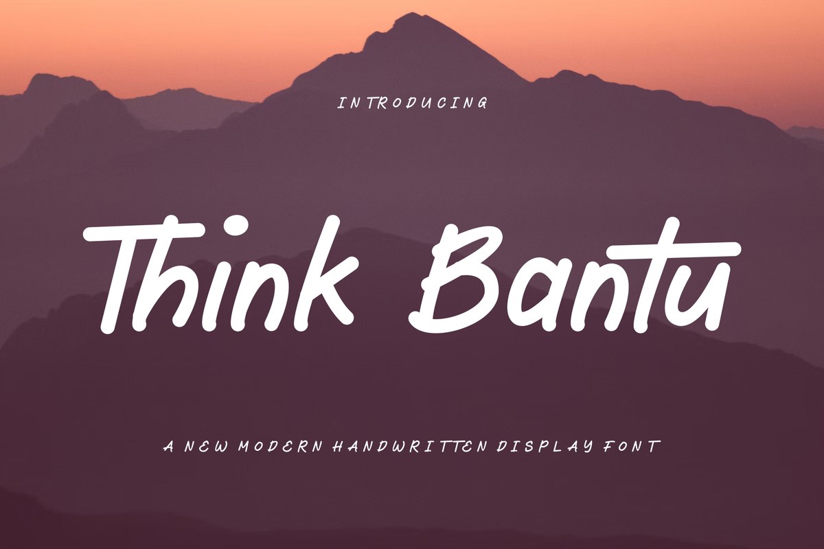 Пример шрифта Think Bantu Regular