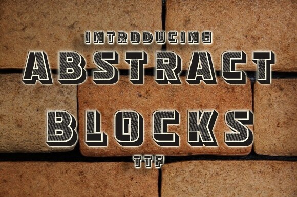 Пример шрифта Abstract Blocks Regular