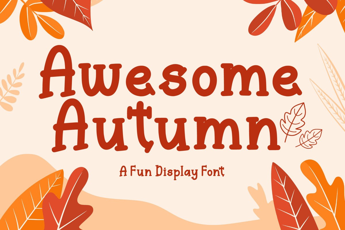 Пример шрифта Awesome Autumn Italic
