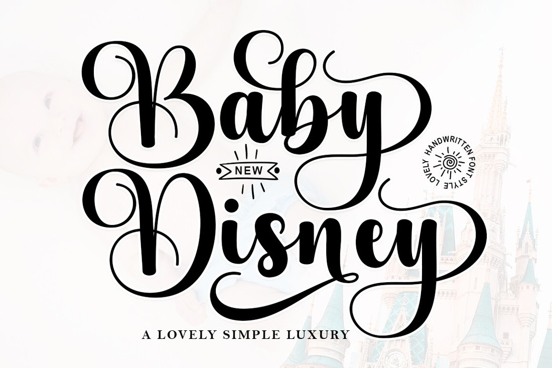 Пример шрифта Baby Disney Regular