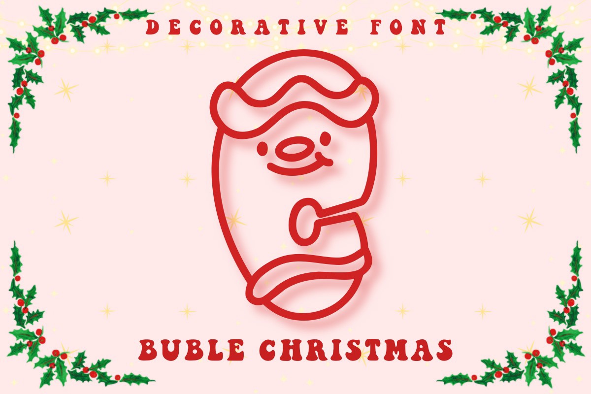 Пример шрифта Bubble Christmas Regular