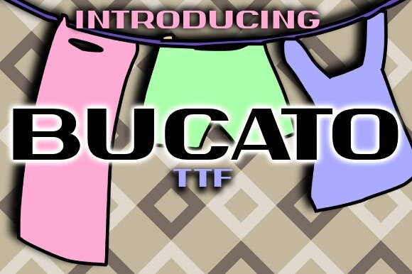 Пример шрифта Bucato Regular
