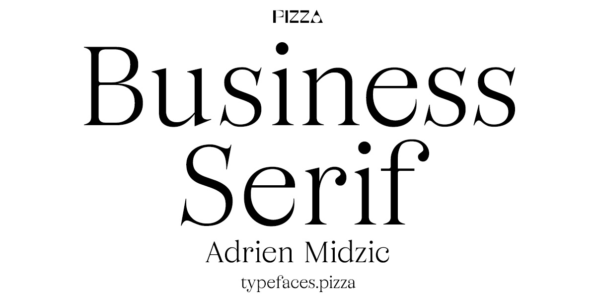 Пример шрифта Business Serif Regular