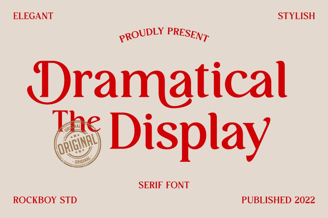 Пример шрифта Dramatical the Display Regular