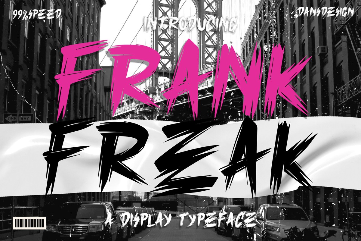 Пример шрифта Frank Freak Regular