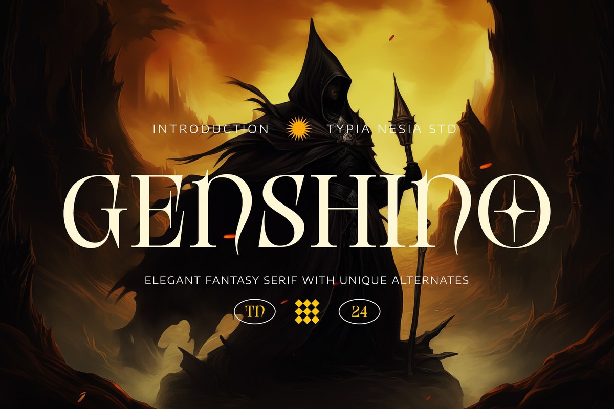 Пример шрифта Genshino Regular