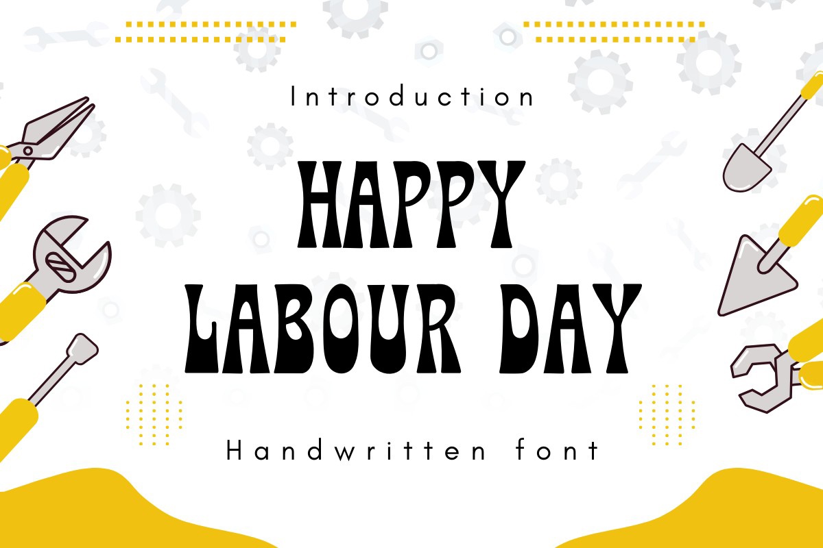 Пример шрифта Happy Labor Day Regular