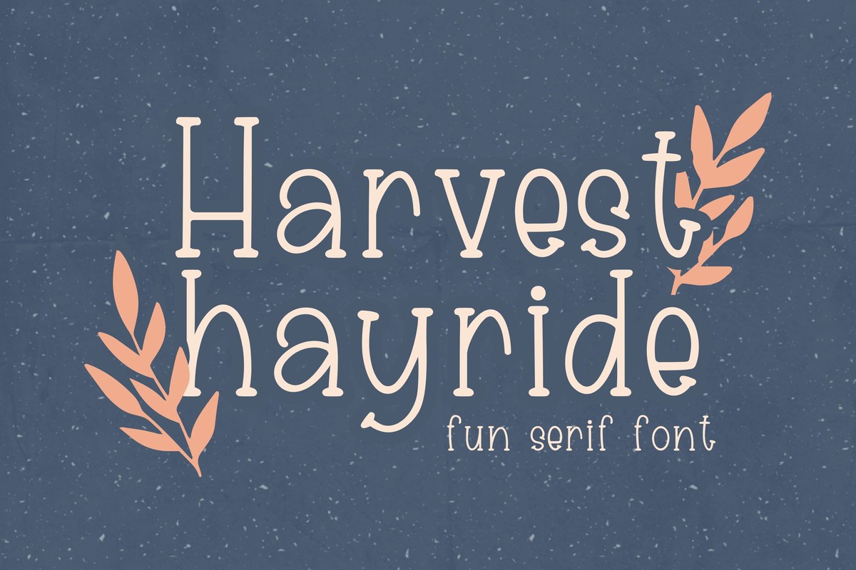 Пример шрифта Harvest Hayride Regular