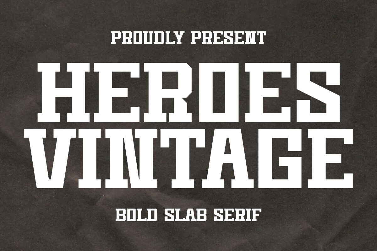 Пример шрифта Heroes Vintage Regular