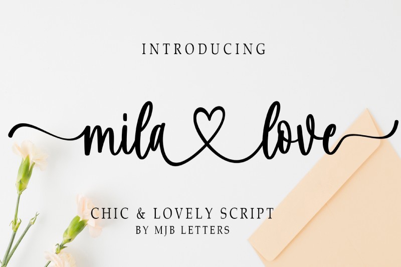 Пример шрифта Mila Love Regular