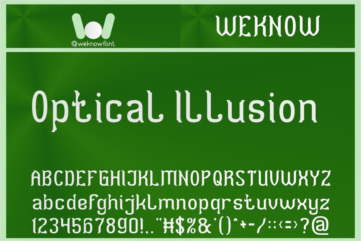 Пример шрифта Optical Illusion Inverse