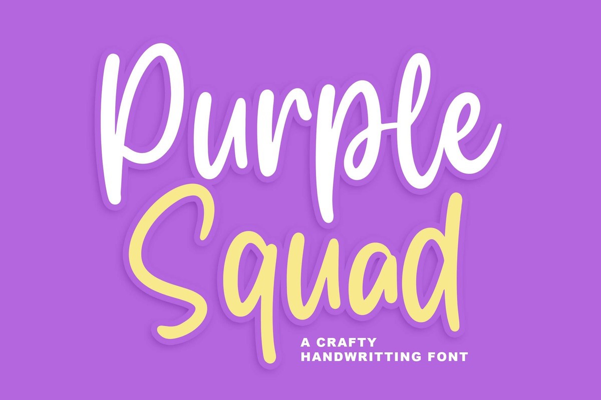 Пример шрифта Purple Squad Regular