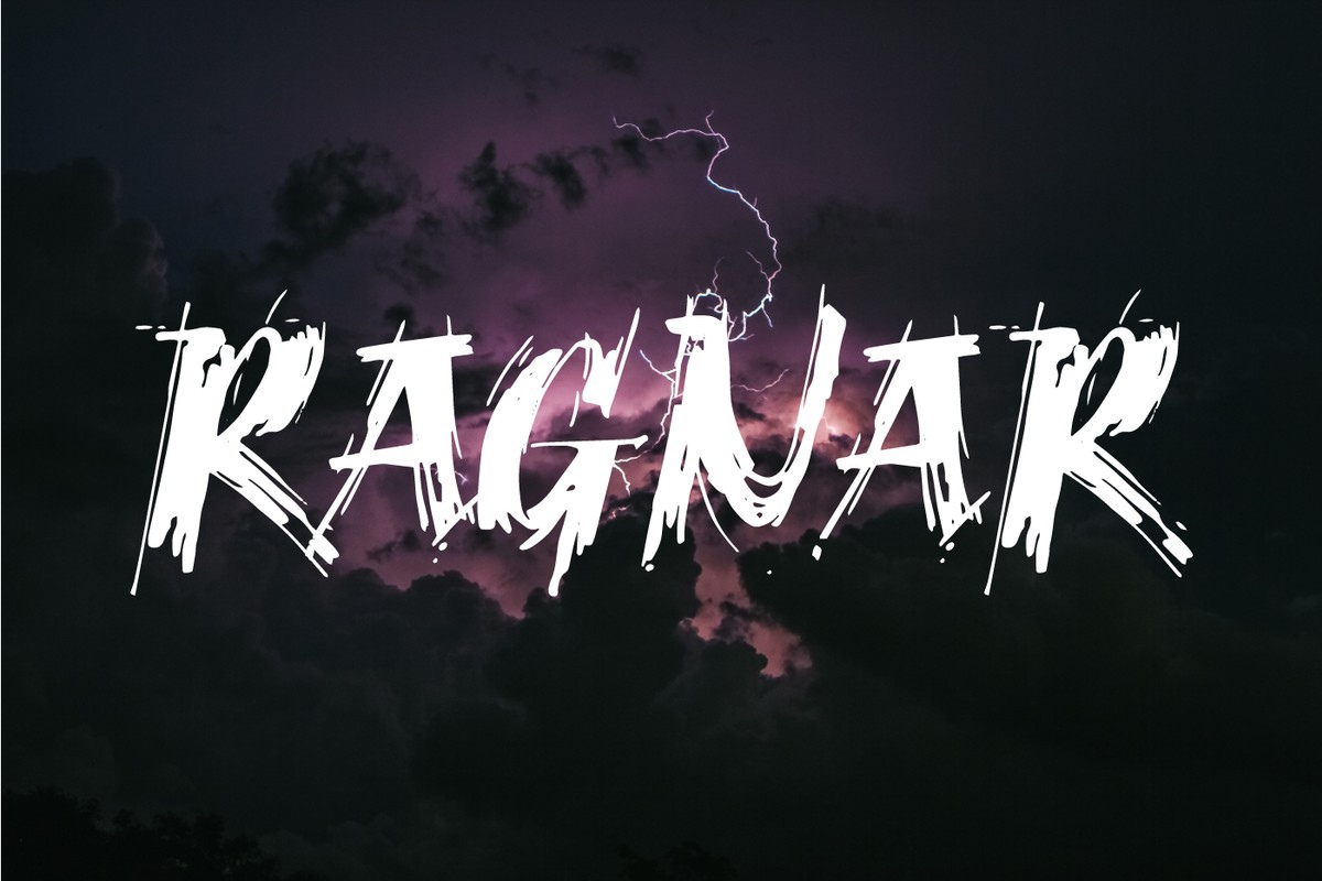 Пример шрифта Ragnar Regular