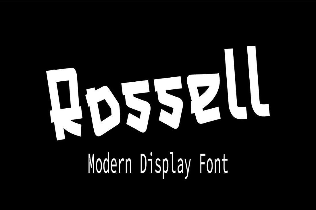 Пример шрифта Rossell Regular