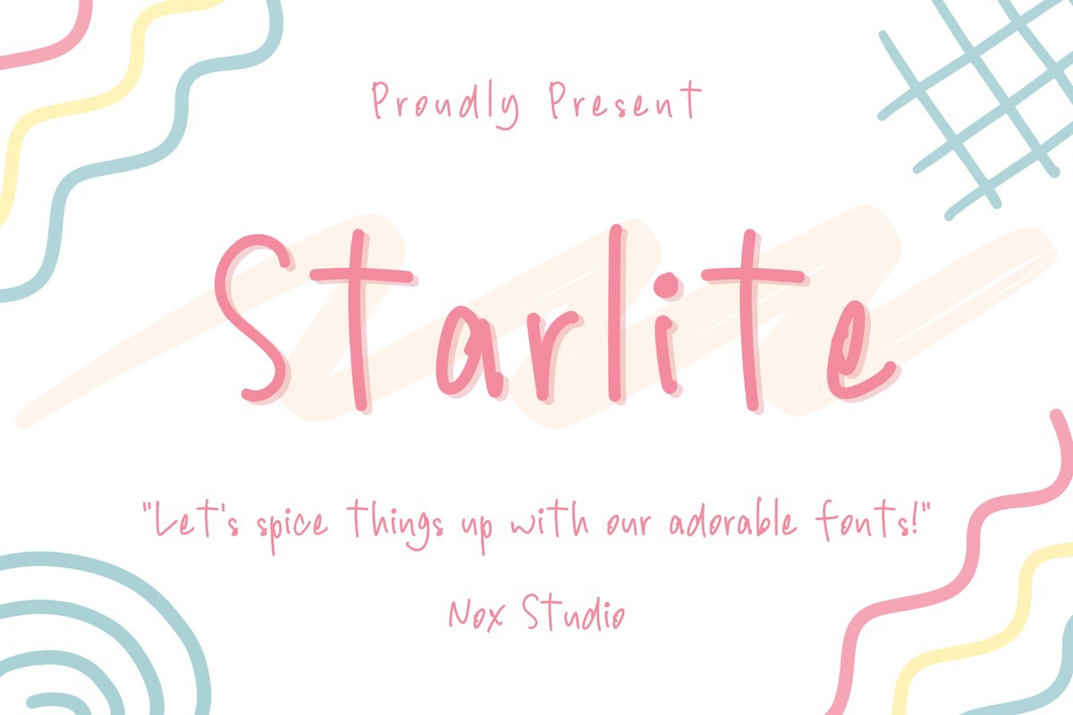Пример шрифта Starlite Regular