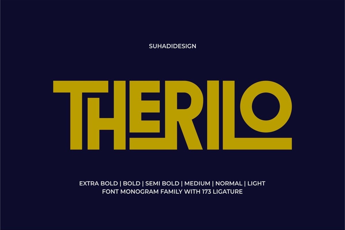 Пример шрифта Therilo Semi Bold