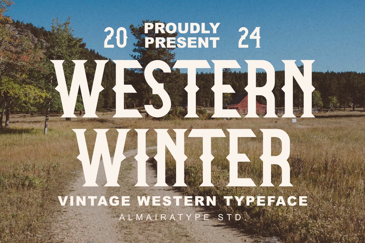 Пример шрифта Western Winter Regular