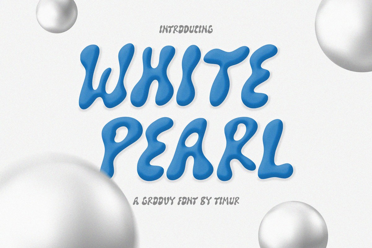 Пример шрифта White Pearl Regular