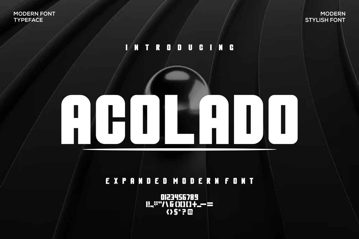Пример шрифта Acolado Regular