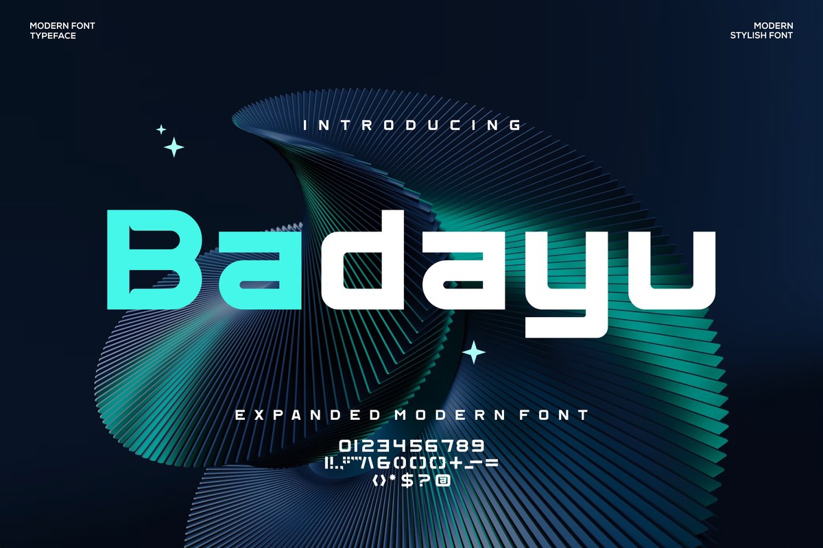 Пример шрифта Badayu Regular