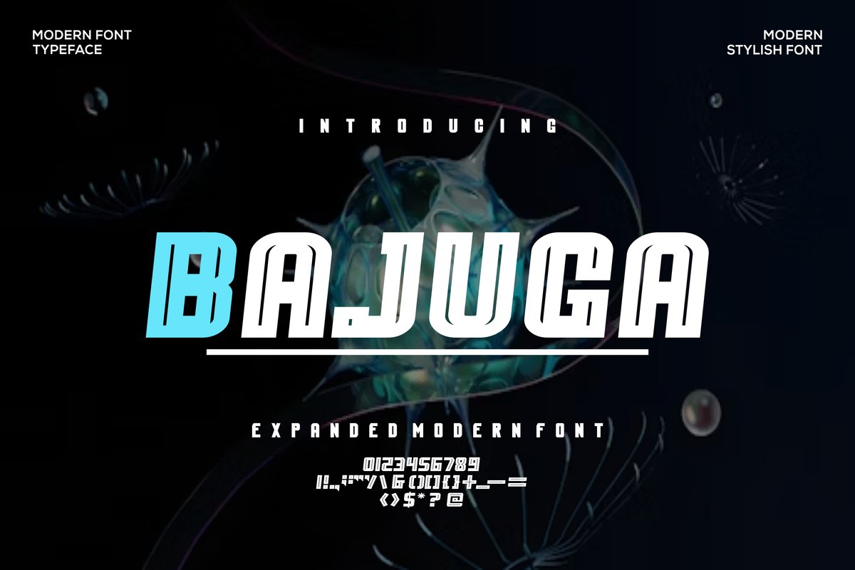 Пример шрифта Bajuga Regular