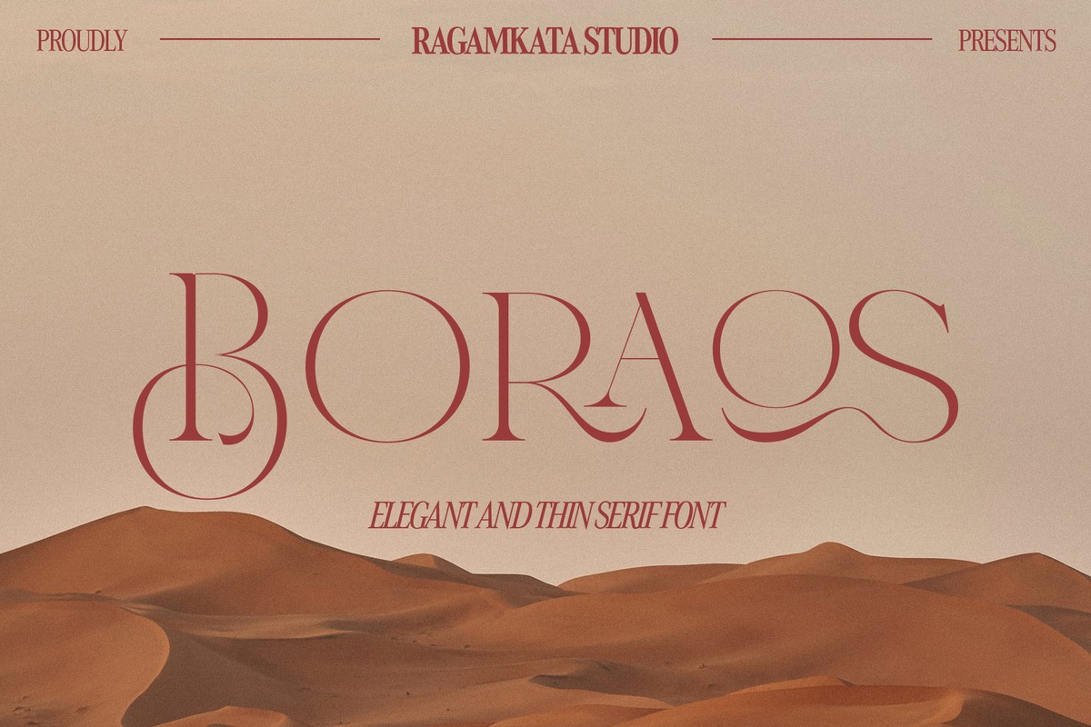 Пример шрифта Boraos Regular