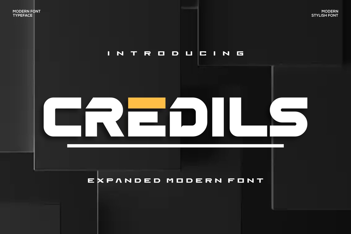 Пример шрифта Credils Regular