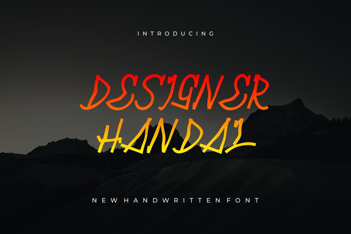 Пример шрифта Designer Handal Regular