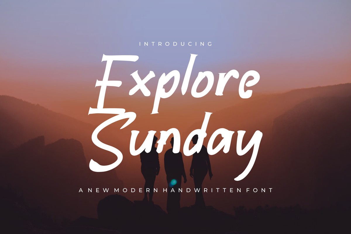 Пример шрифта Explore Sunday Regular