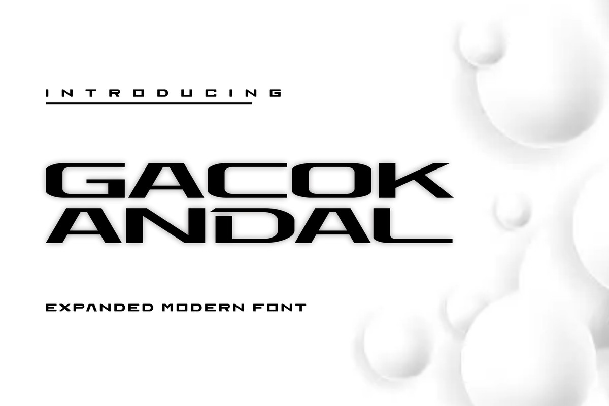 Пример шрифта Gacok Andal Regular