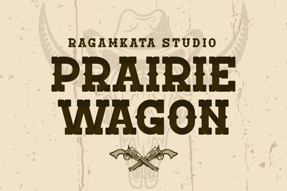 Пример шрифта Prairie Wagon Regular