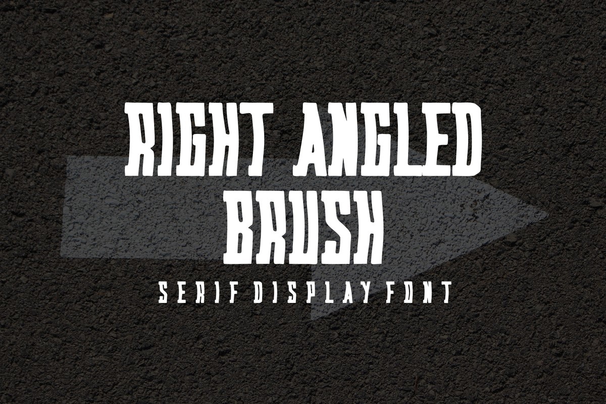 Пример шрифта Right Angled Brush Regular
