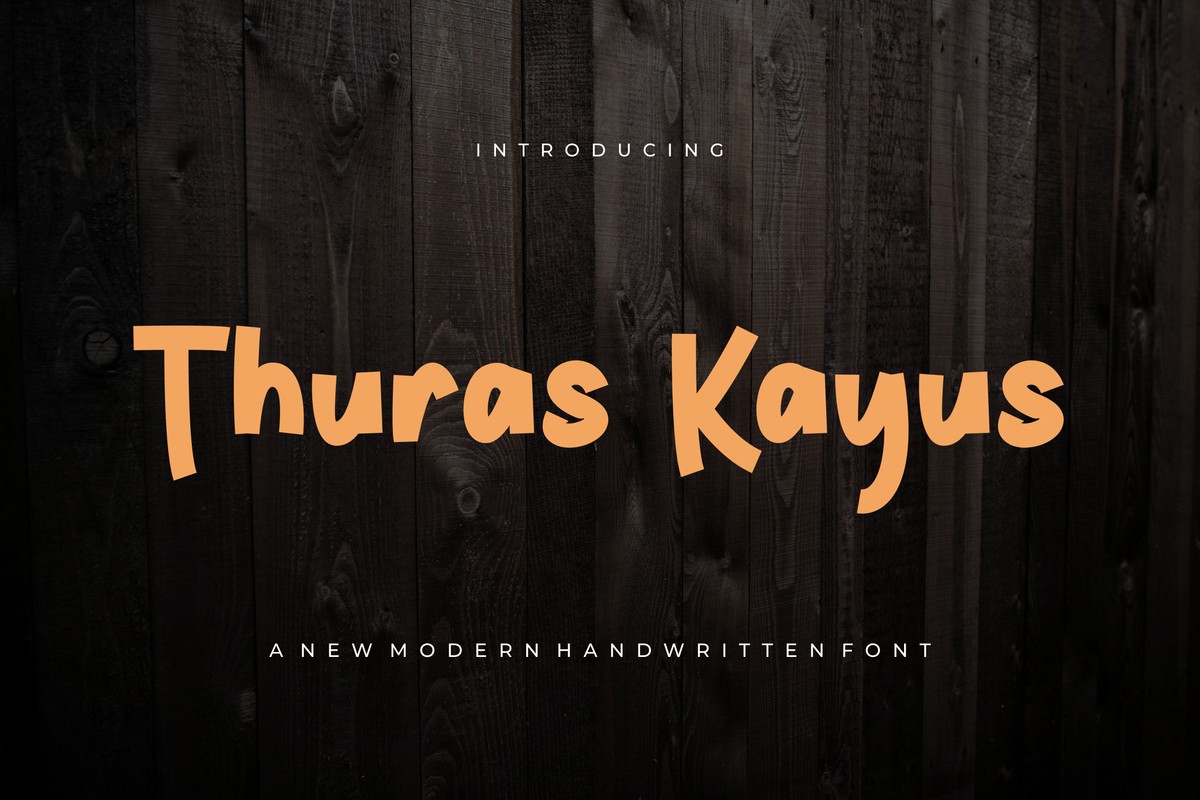 Пример шрифта Thuras Kayus Regular