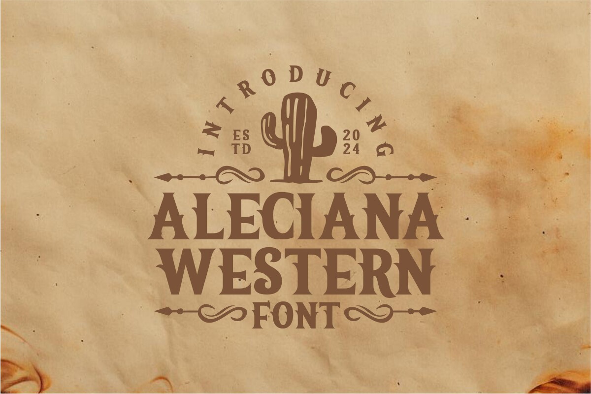 Пример шрифта Aleciana Western Regular