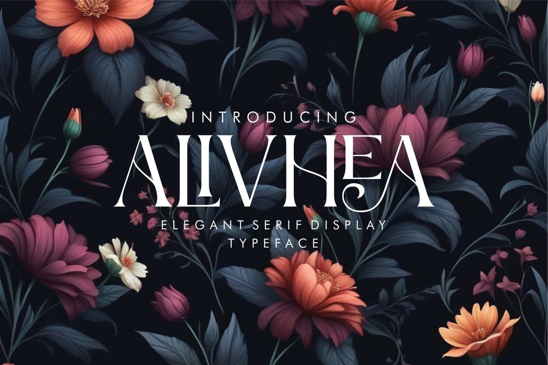 Пример шрифта Alivhea Regular