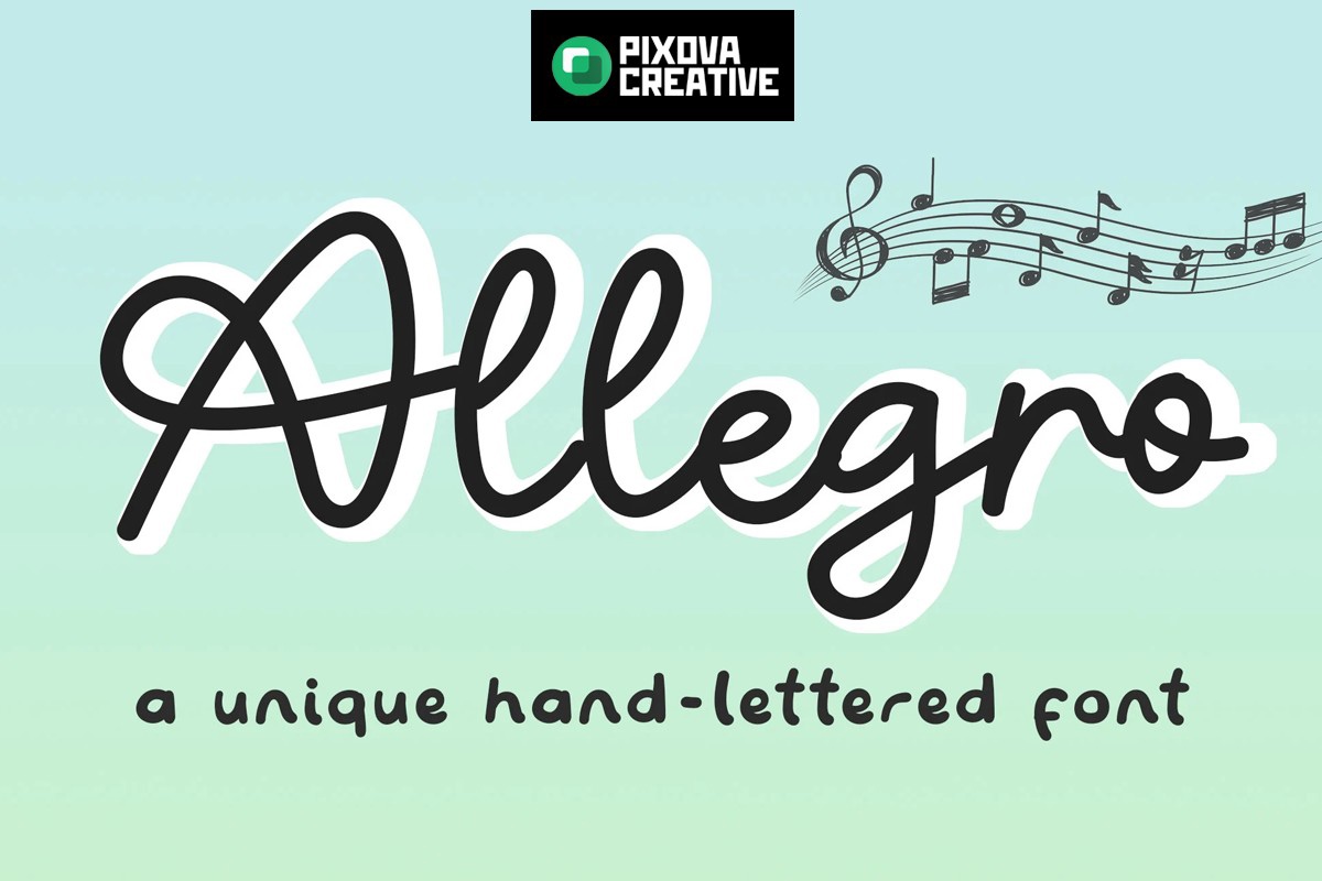 Пример шрифта Allegro Regular