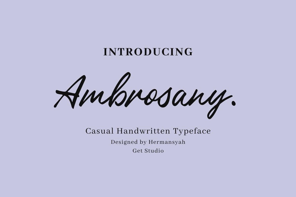 Пример шрифта Ambrosany Regular