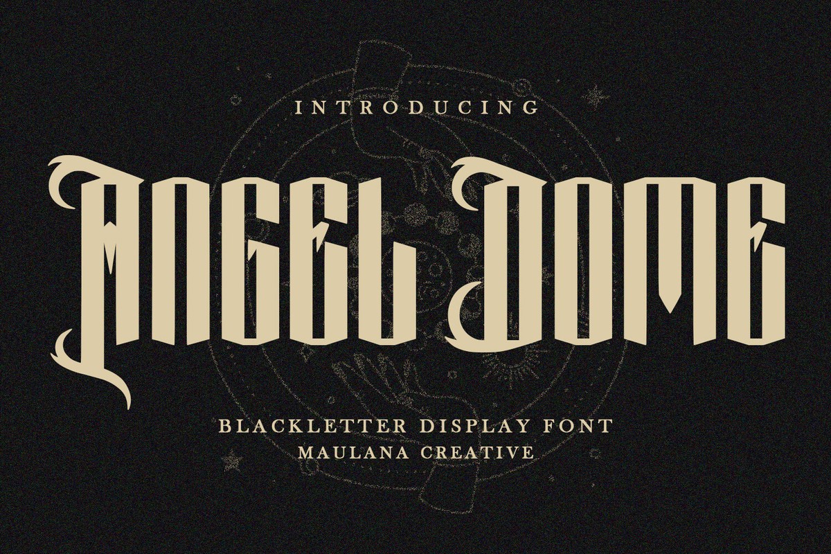 Пример шрифта Angel Dome Regular