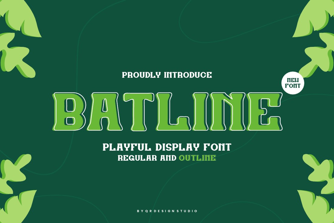 Пример шрифта Batline Regular