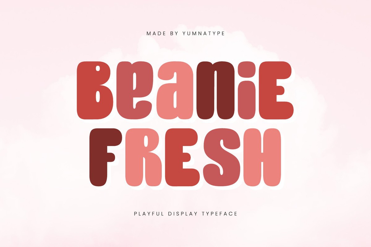Пример шрифта Beanie Fresh Regular
