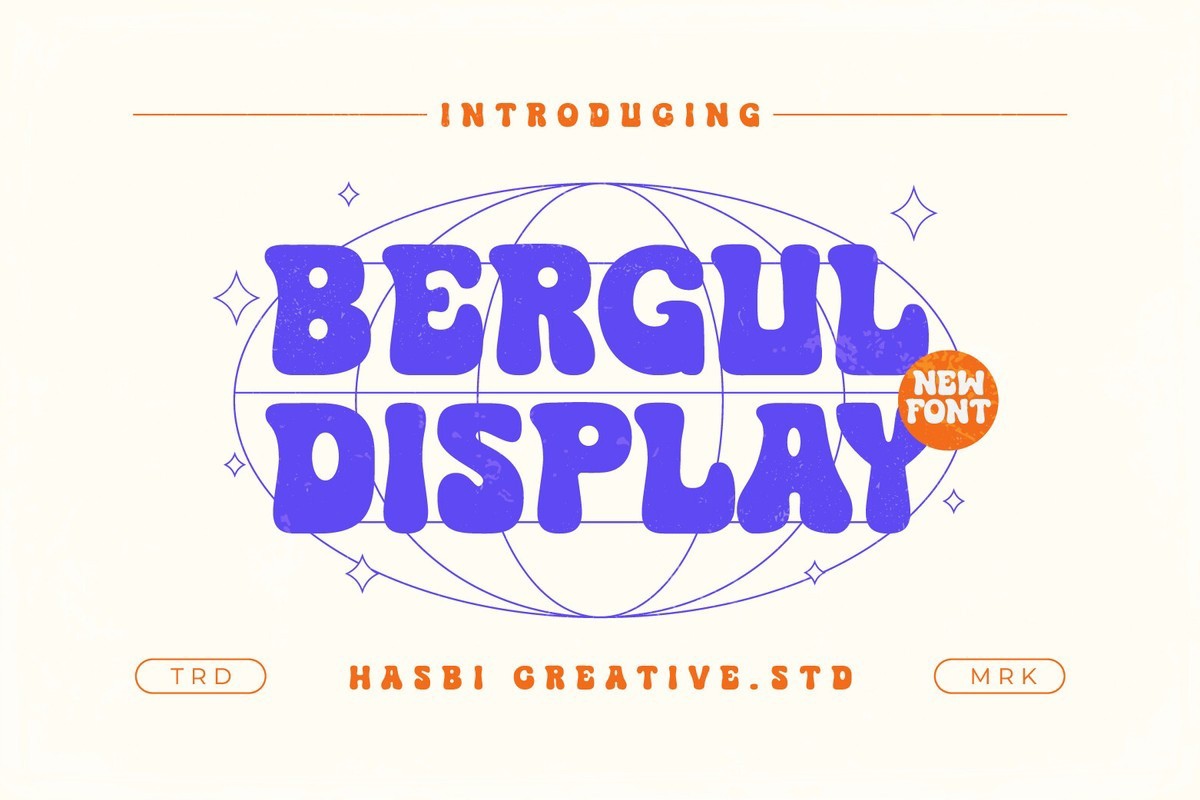 Пример шрифта Bergul Display Regular