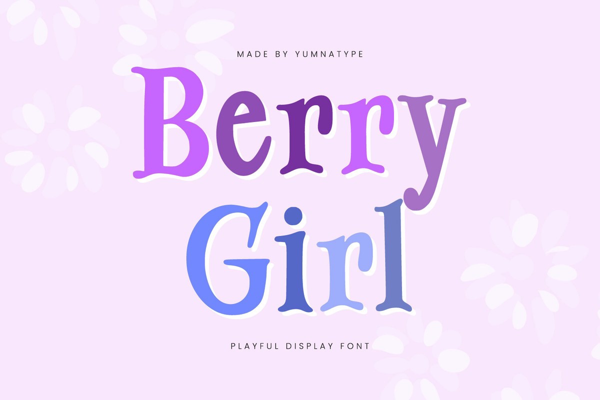 Пример шрифта Berry Girl Regular