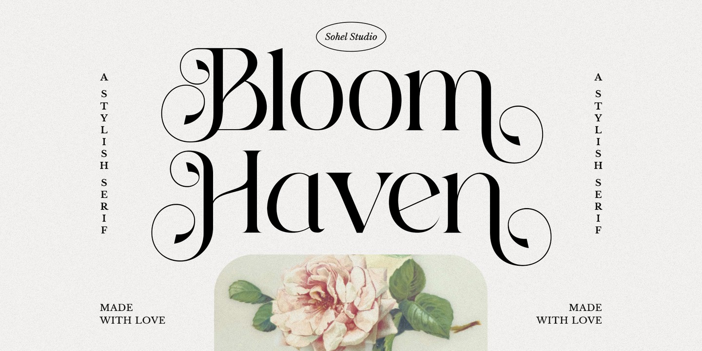 Пример шрифта Bloom Haven Regular