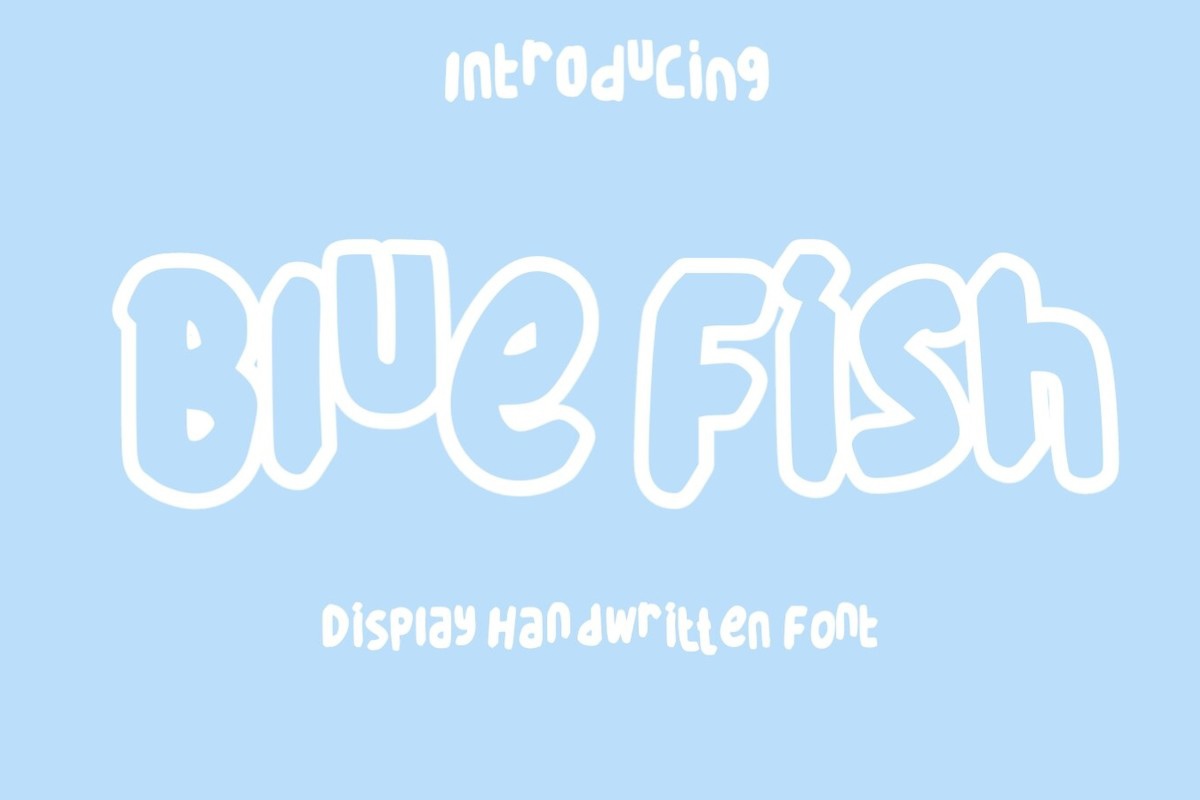 Пример шрифта Blue Fish Regular